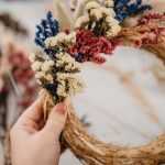 Make a crown of dried flowers
